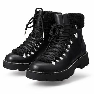 New in Box! Cool Planet Steve Madden Black Cycloneee Hiking Lace-Up Boots sz 9